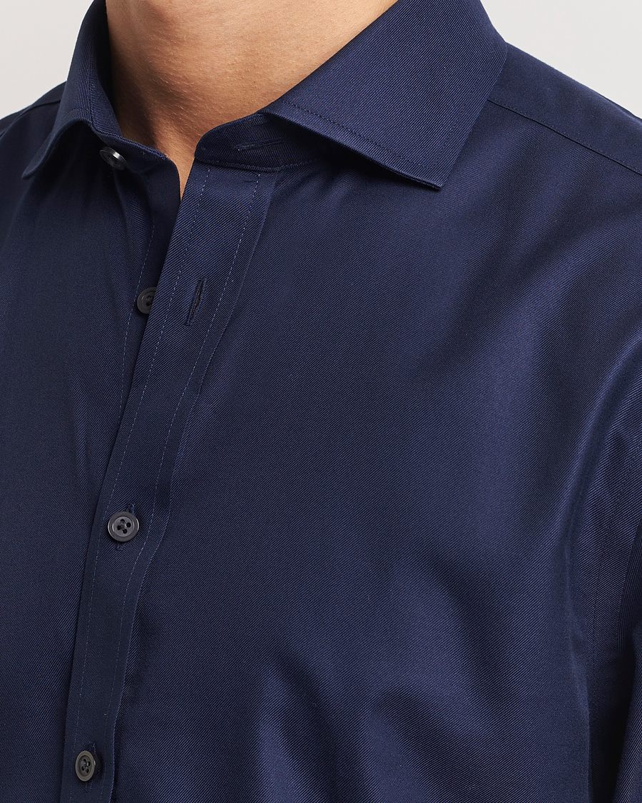 Herr | Skjortor | Charles Tyrwhitt | Slim Fit Non Iron Cotton Twill Shirt Navy