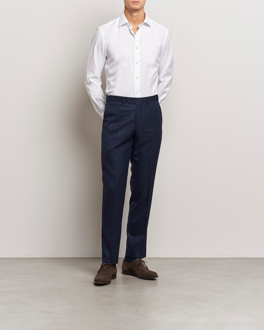 Herr | Skjortor | Charles Tyrwhitt | Slim Fit Non Iron Cotton Twill Shirt White