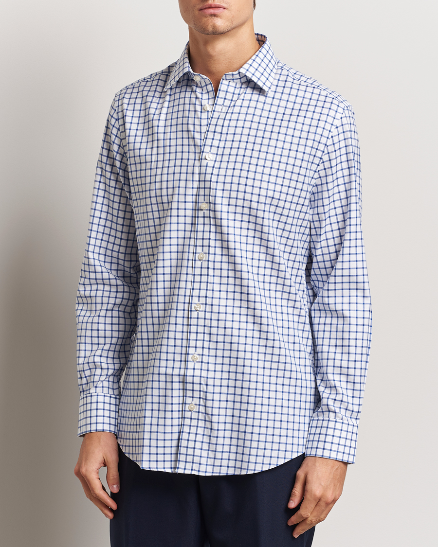 Herr | Skjortor | Charles Tyrwhitt | Slim Fit Non Iron Grid Check Shirt Royal Blue