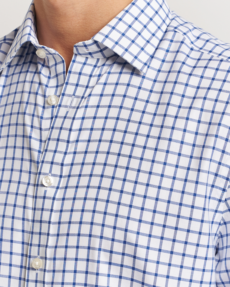 Herr | Skjortor | Charles Tyrwhitt | Slim Fit Non Iron Grid Check Shirt Royal Blue