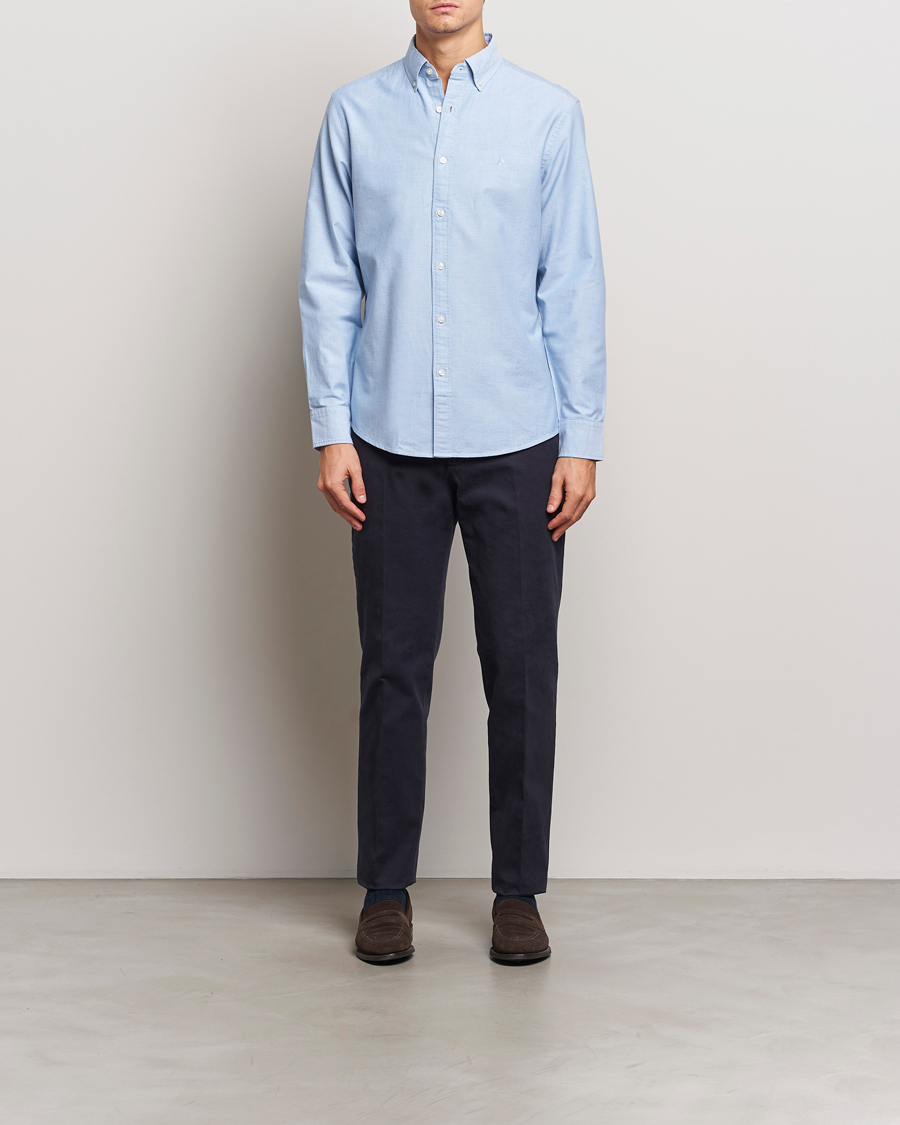 Herr | Skjortor | Charles Tyrwhitt | Button Down Stretch Oxford Shirt Sky Blue