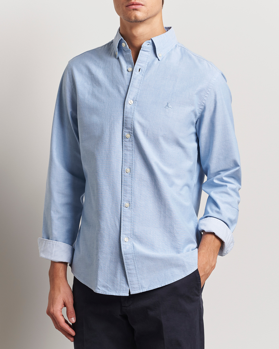 Herr | Skjortor | Charles Tyrwhitt | Button Down Stretch Oxford Shirt Sky Blue