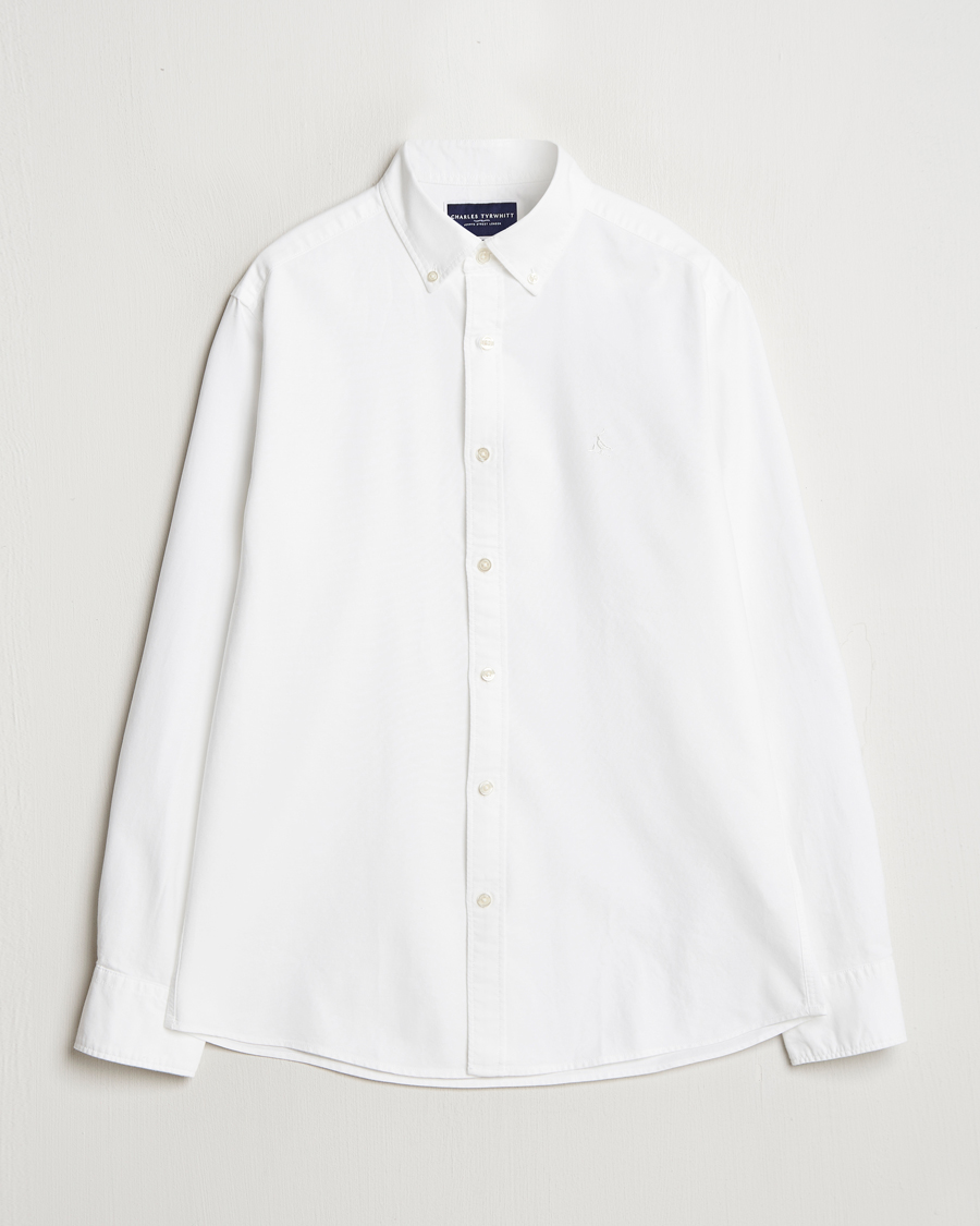 Herr | Skjortor | Charles Tyrwhitt | Button Down Stretch Oxford Shirt White