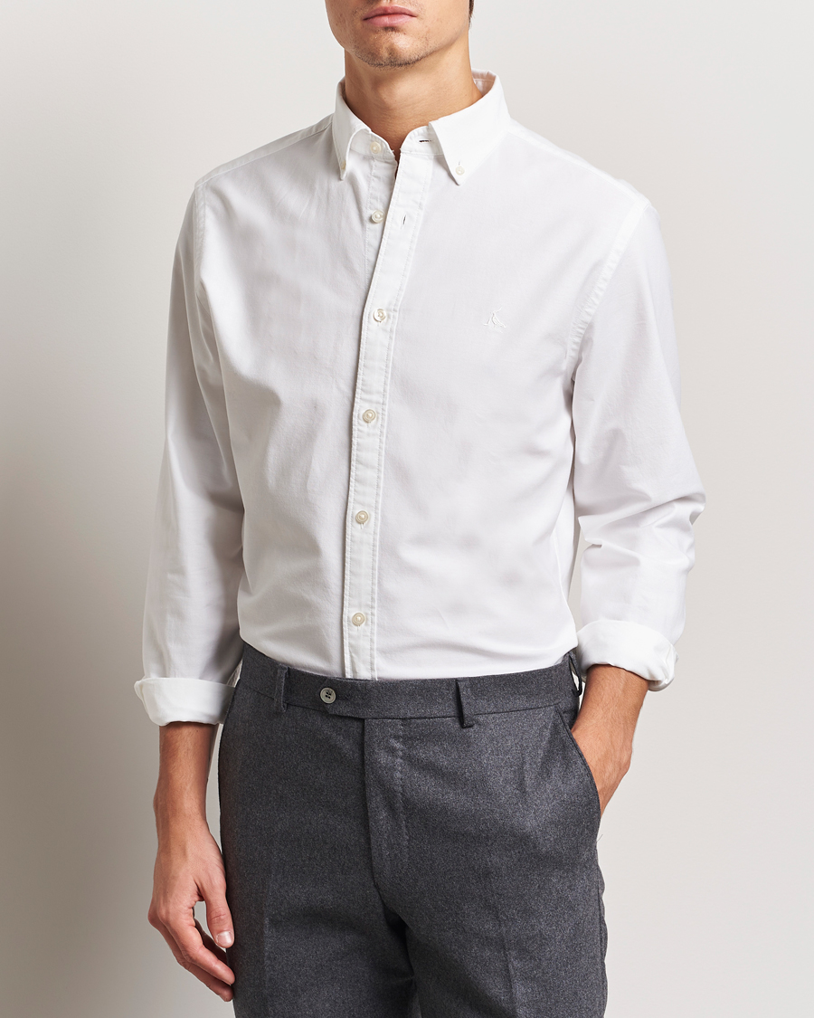 Herr | Skjortor | Charles Tyrwhitt | Button Down Stretch Oxford Shirt White
