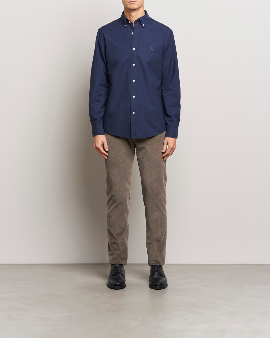Herr | Skjortor | Charles Tyrwhitt | Button Down Stretch Oxford Shirt Navy
