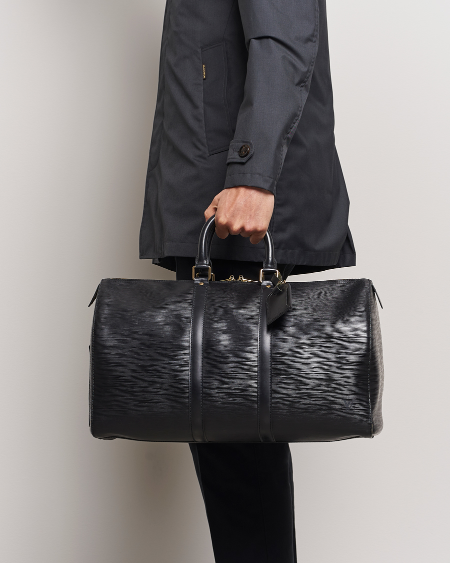 Herr | Louis Vuitton Pre-Owned Keepall 50 Epi Leather Travel Bag Black | Louis Vuitton Pre-Owned | Keepall 50 Epi Leather Travel Bag Black