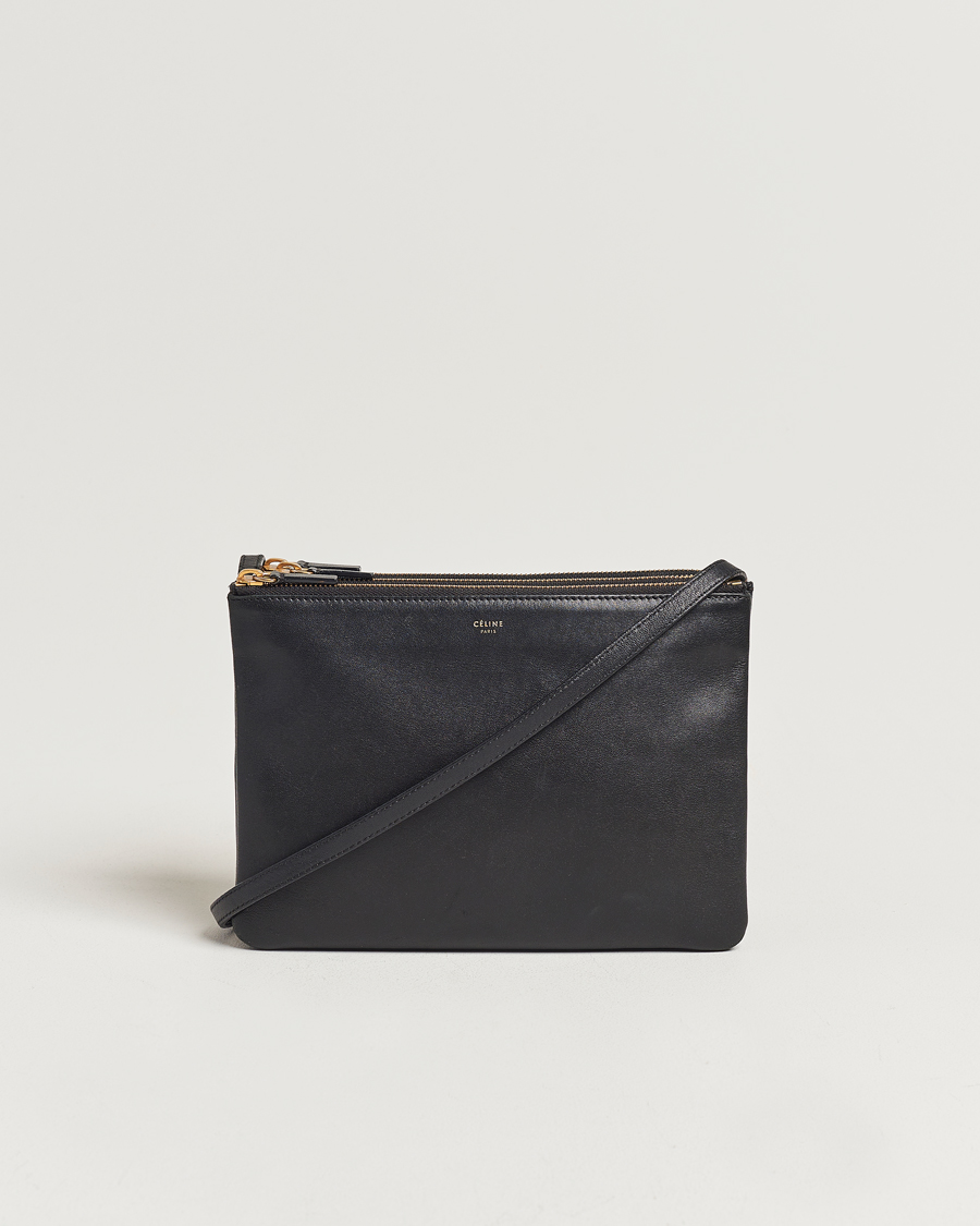 Herr | Celine Pre-Owned Trio Leather Handbag Black | Celine Pre-Owned | Trio Leather Handbag Black