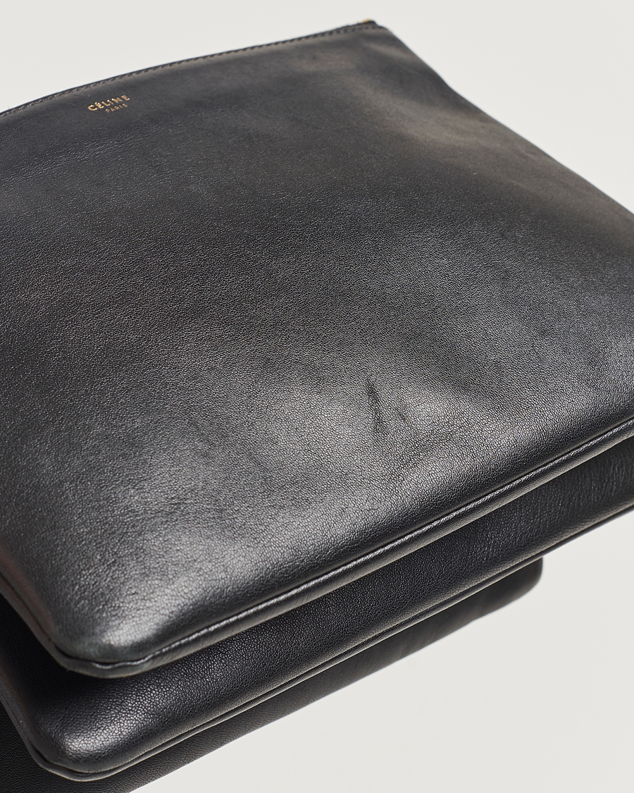 Herr | Celine Pre-Owned Trio Leather Handbag Black | Celine Pre-Owned | Trio Leather Handbag Black