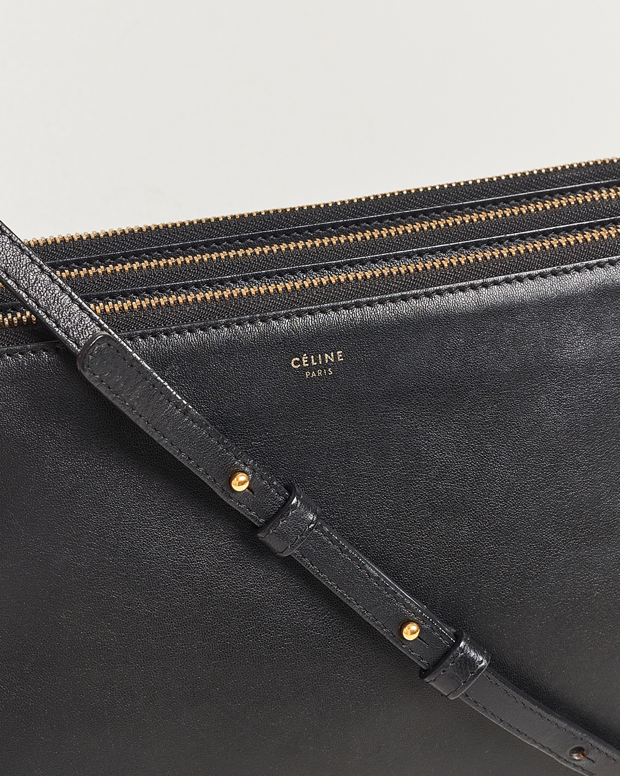 Herr | Celine Pre-Owned Trio Leather Handbag Black | Celine Pre-Owned | Trio Leather Handbag Black