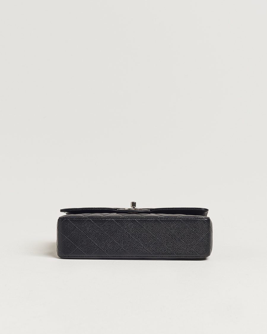 Herr | Chanel Pre-Owned Classic Medium Double Flap Bag Caviar Leather Black | Chanel Pre-Owned | Classic Medium Double Flap Bag Caviar Leather Black