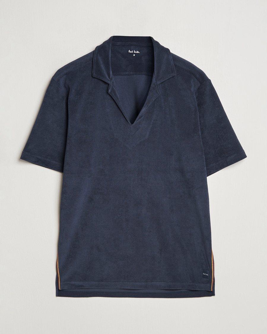 Herr | Pikéer | Paul Smith | Stripe Towelling Polo Navy