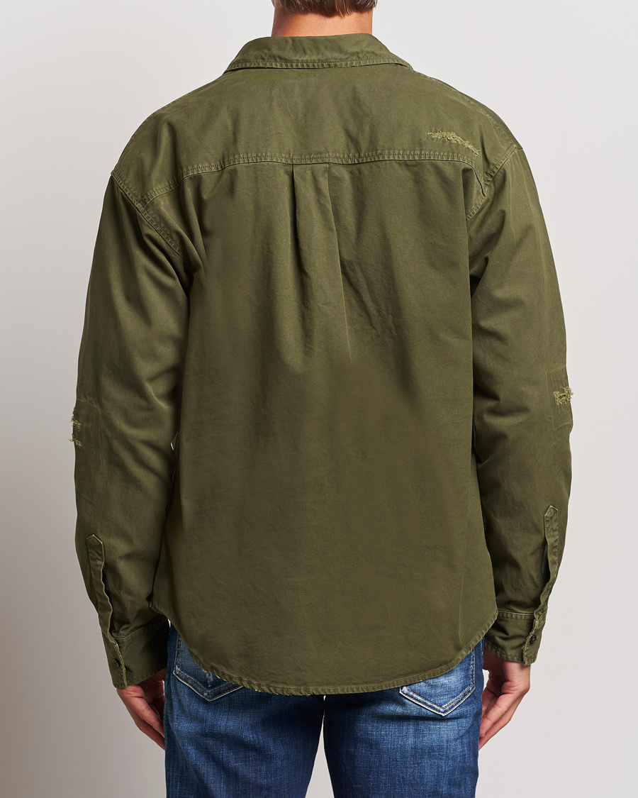 Herr | Skjortor | Dsquared2 | Garment Dyed Ranger Shirt Army Green