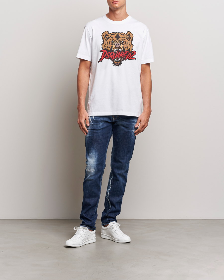 Herr | T-Shirts | Dsquared2 | Bear T-Shirt White
