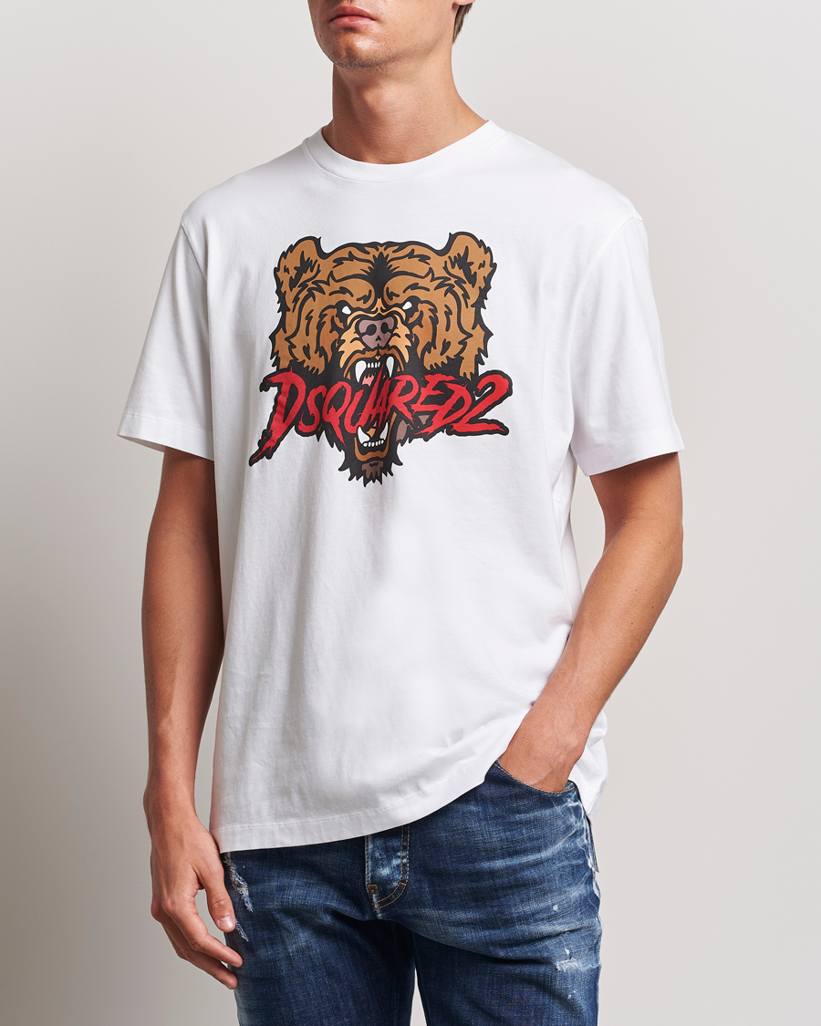 Herr | Kortärmade t-shirts | Dsquared2 | Bear T-Shirt White