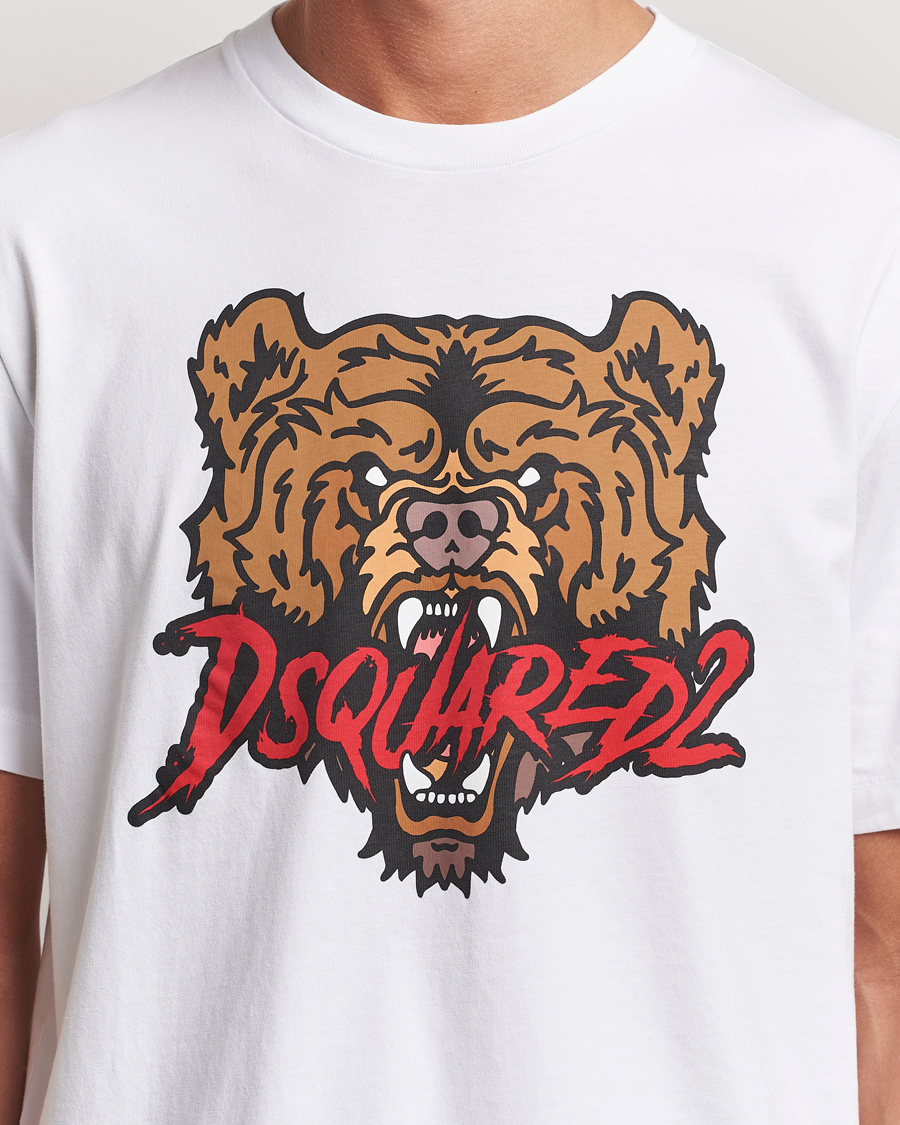 Herr | T-Shirts | Dsquared2 | Bear T-Shirt White