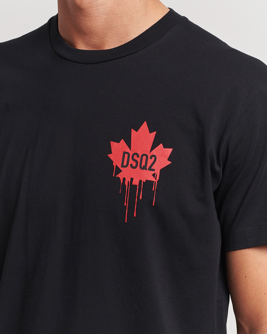 Herr | T-Shirts | Dsquared2 | Small Leaf T-Shirt Black