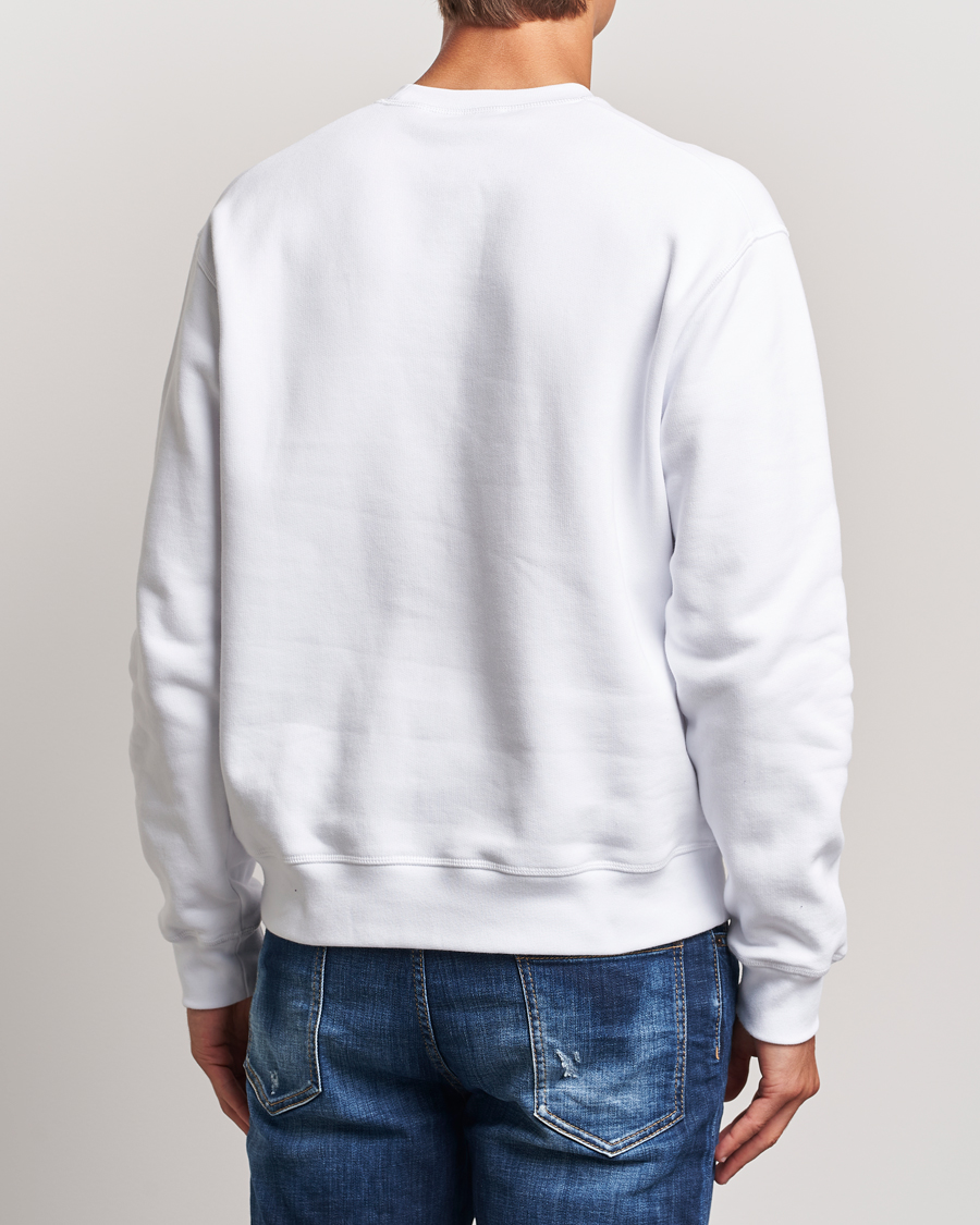 Herr | Tröjor | Dsquared2 | Small Leaf Sweatshirt White