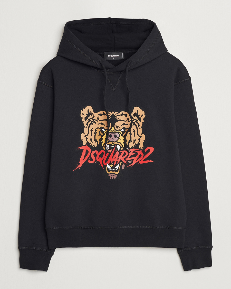 Herr | Tröjor | Dsquared2 | Bear Hoodie Black