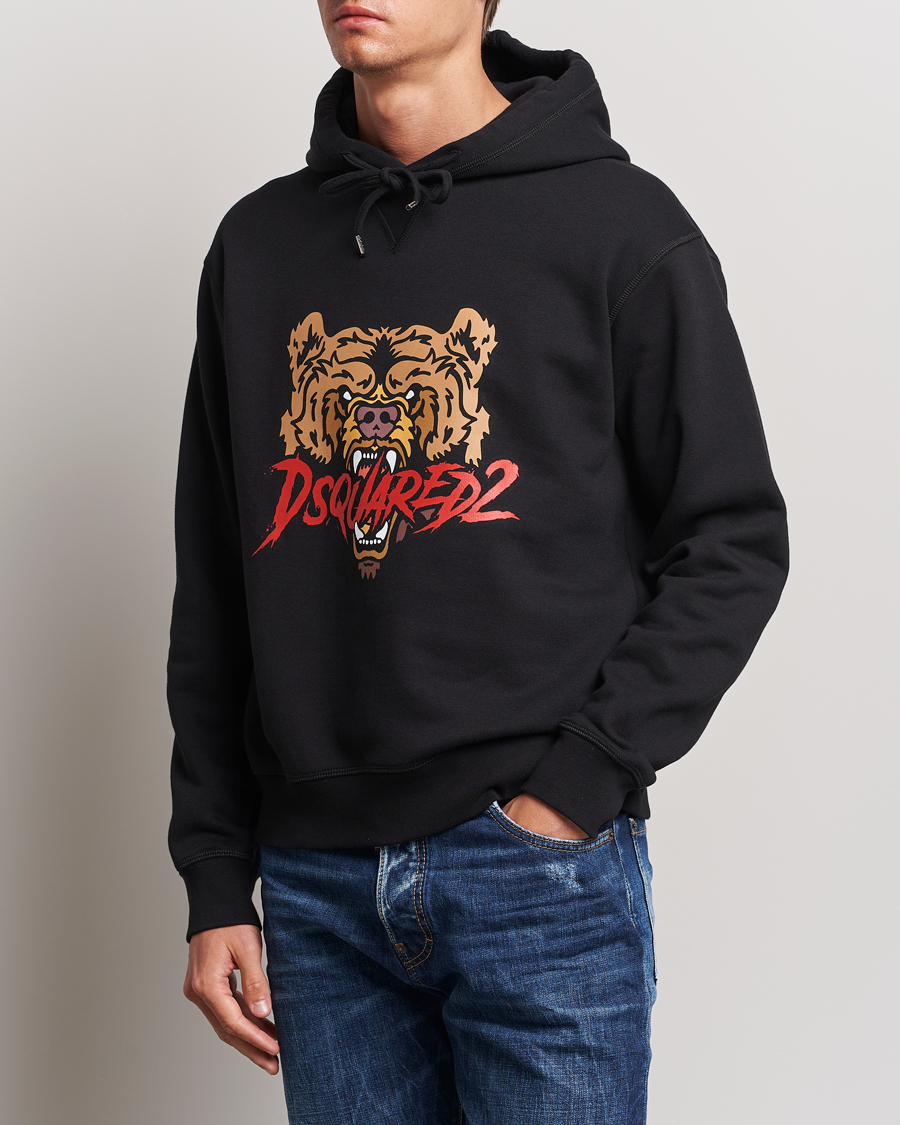 Herr | Luxury Brands | Dsquared2 | Bear Hoodie Black