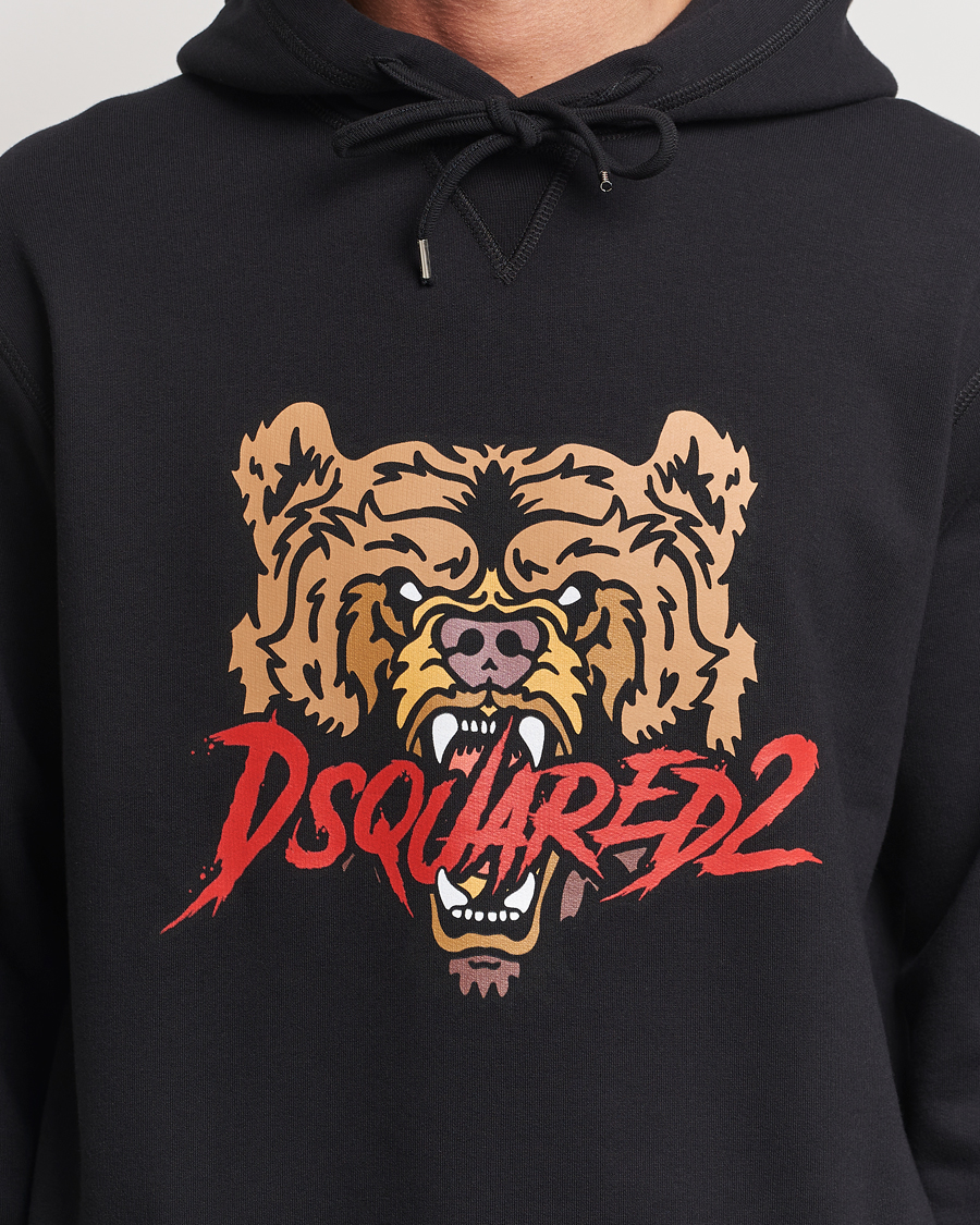 Herr | Tröjor | Dsquared2 | Bear Hoodie Black