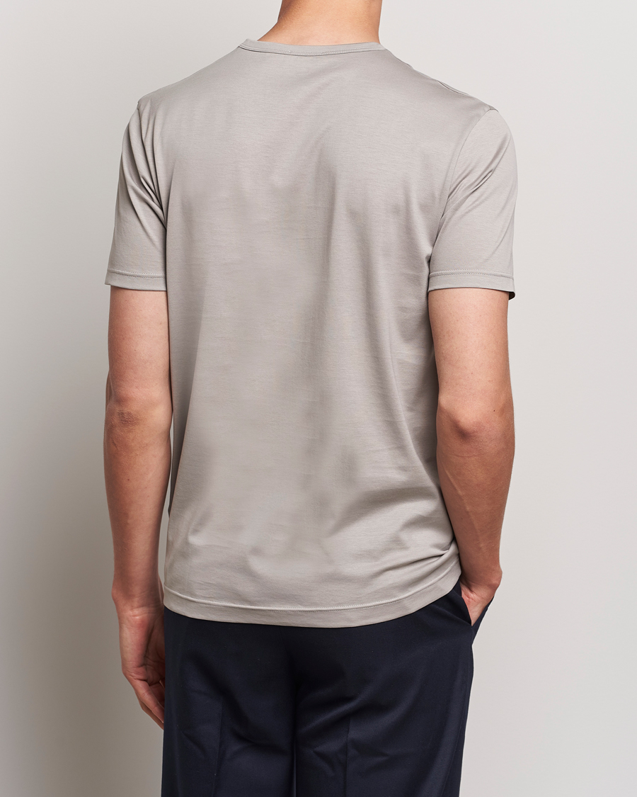 Herr | T-Shirts | Sunspel | Crew Neck Q82 Cotton T-Shirt Mid Grey