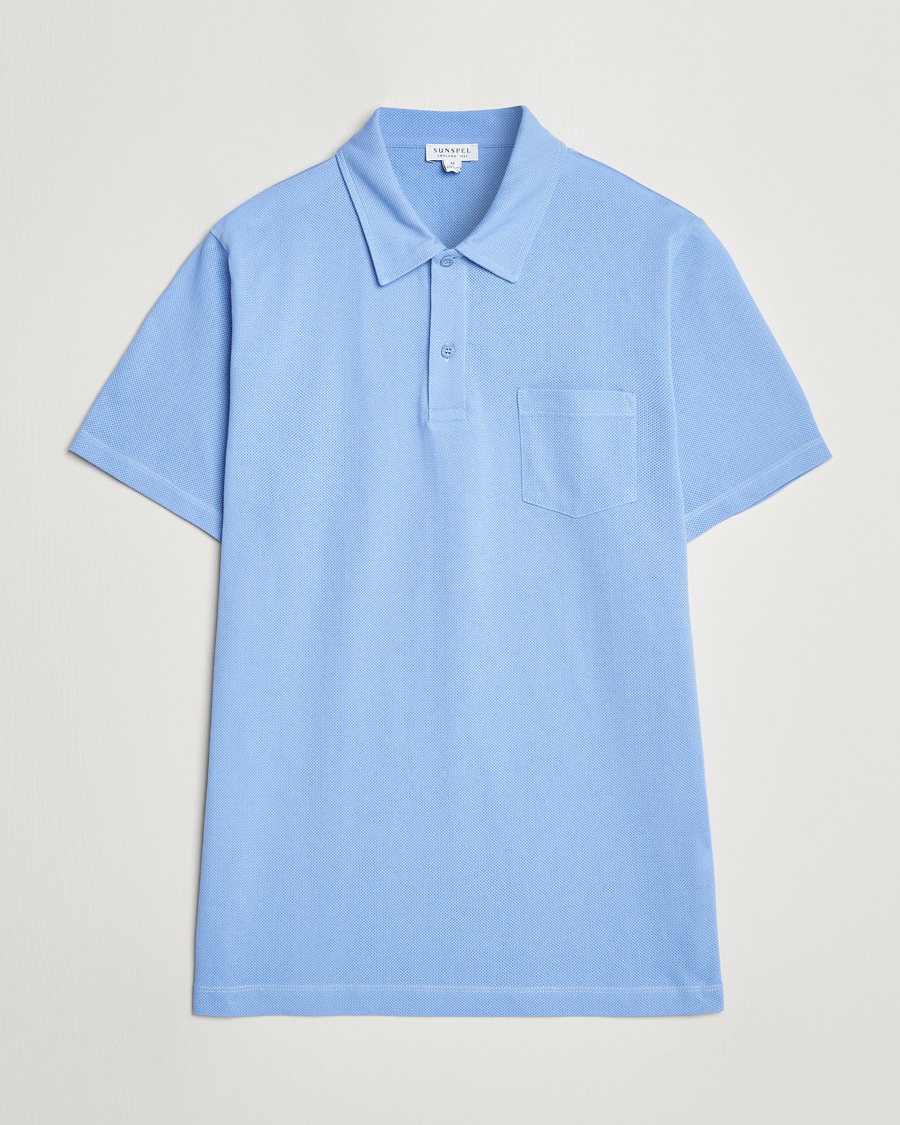 Herr | Pikéer | Sunspel | Riviera Polo Shirt Cool Blue