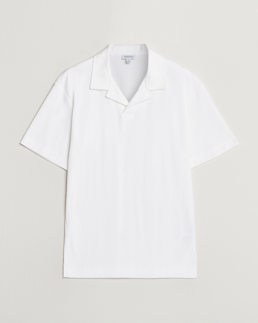 Herr | Pikéer | Sunspel | Terry Polo White