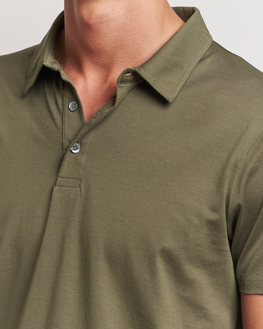 Herr | Pikéer | Sunspel | Cotton Jersey Polo Khaki