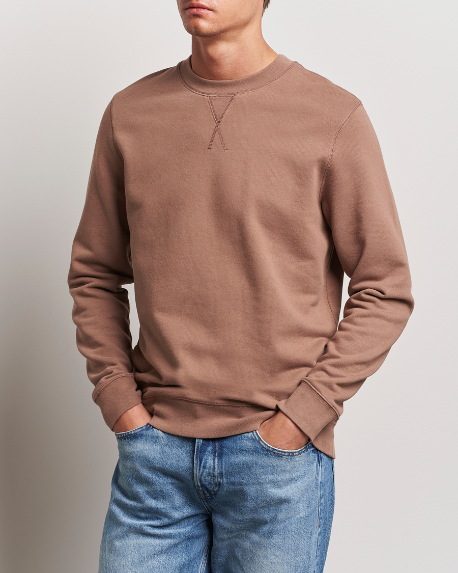 Herr | Senast inkommet | Sunspel | Loopback Sweatshirt Dark Sand