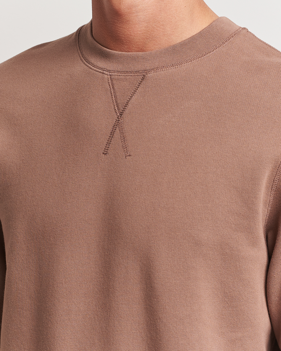 Herr | Tröjor | Sunspel | Loopback Sweatshirt Dark Sand
