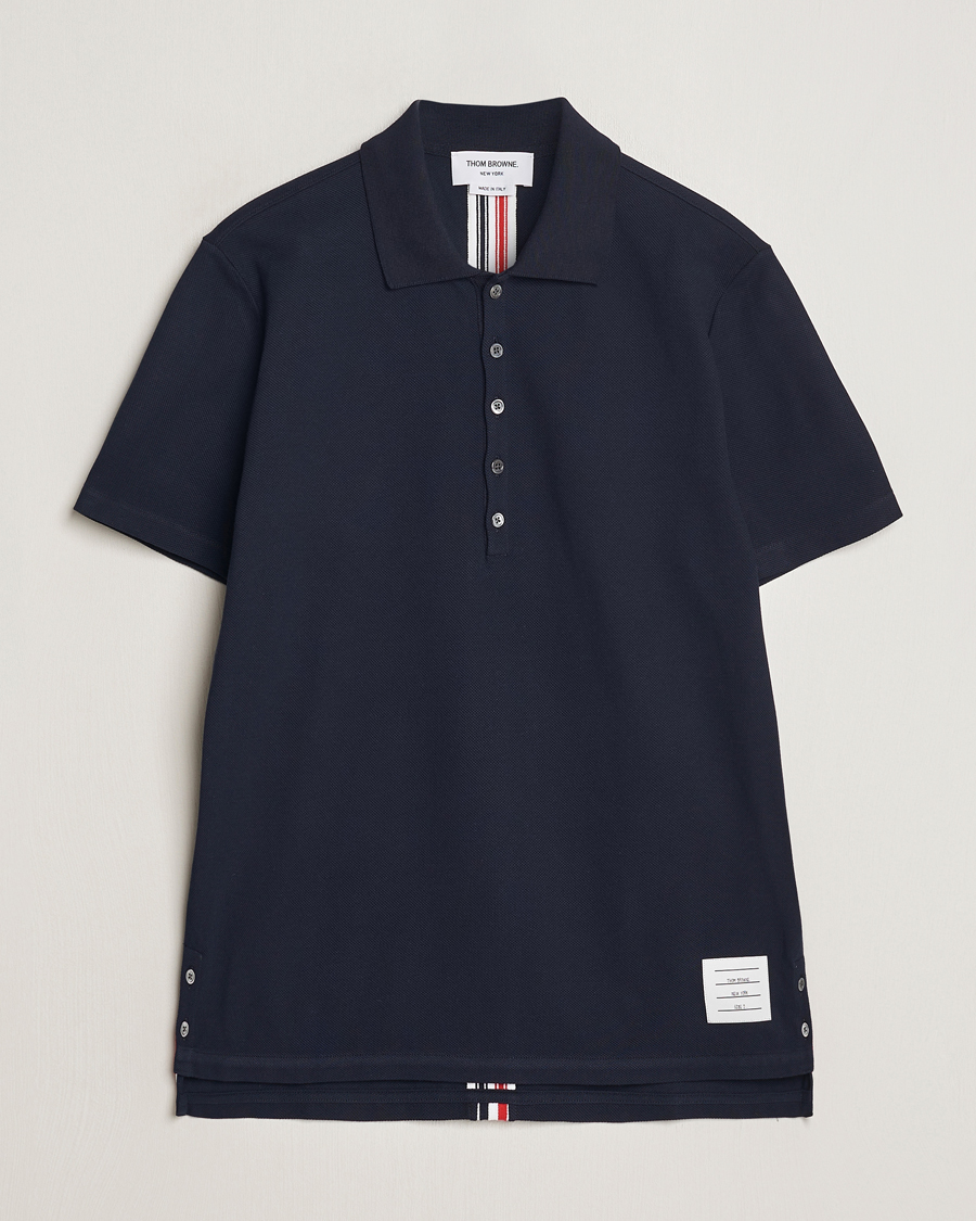 Herr |  | Thom Browne | Relaxed Fit Short Sleeve Polo Navy