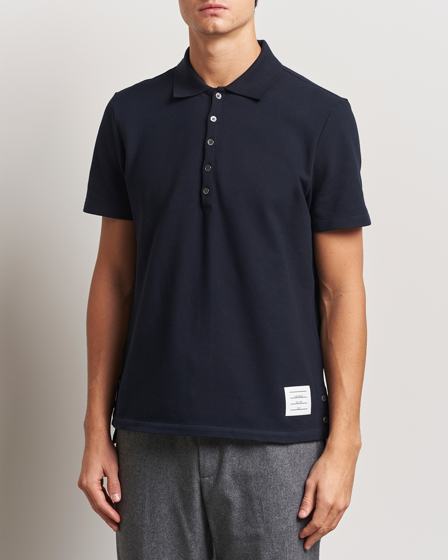 Herr | Pikéer | Thom Browne | Relaxed Fit Short Sleeve Polo Navy