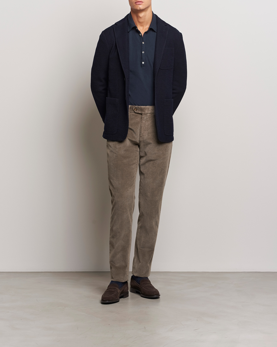 Herr | Kavajer | Canali | Structured Wool Jersey Blazer Navy