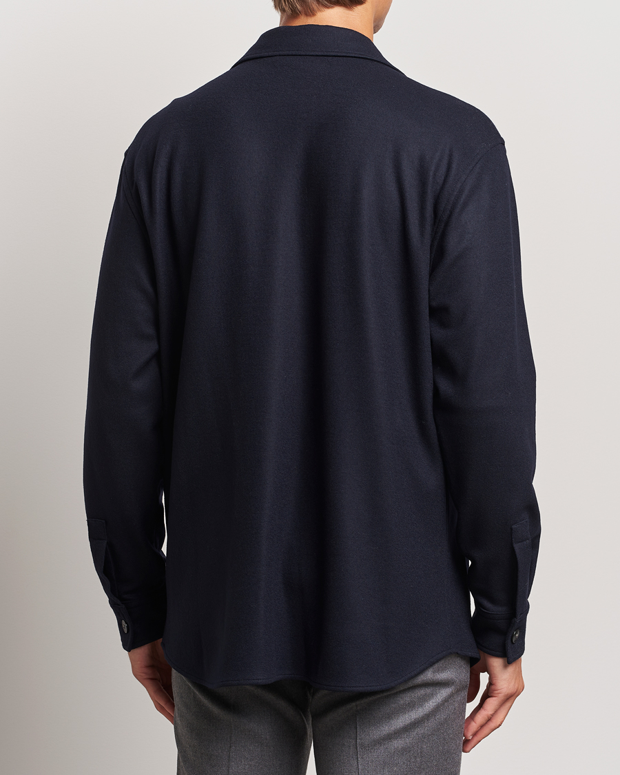 Herr | Jackor | Canali | Wool Shirt Jacket Navy