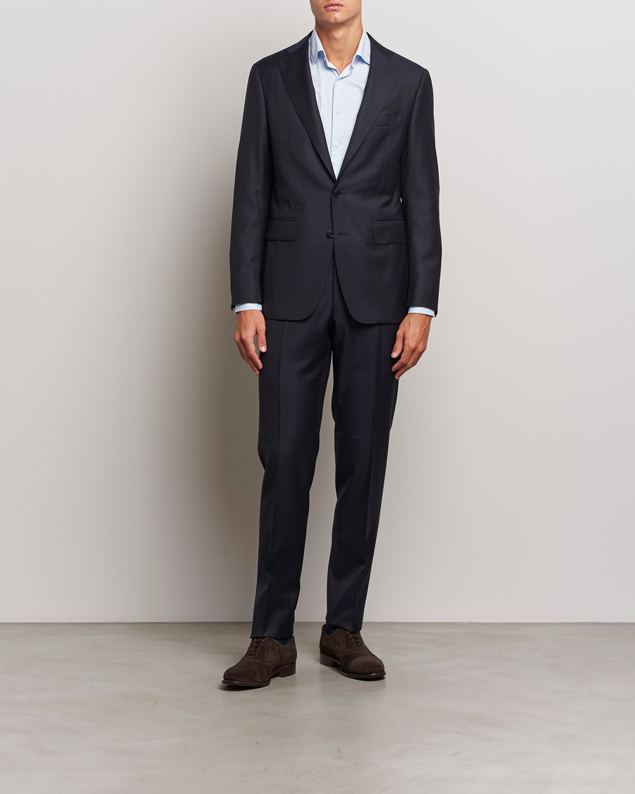Herr | Kostymer | Canali | Super 130s Wool Capri Suit Navy