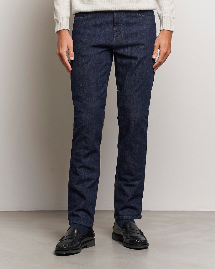 Herr | Jeans | Canali | Slim Fit Stretch Denim Dark Rinse