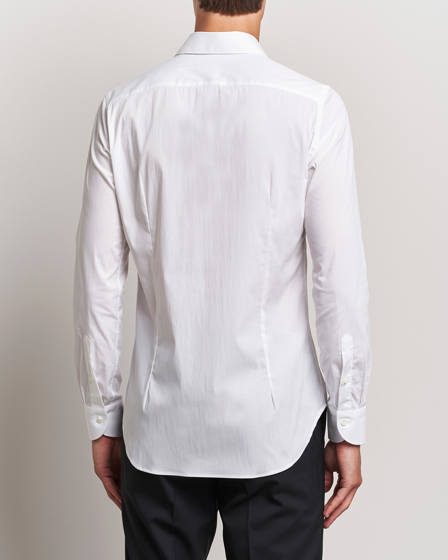 Herr | Skjortor | Canali | Slim Fit Cotton/Stretch Shirt White