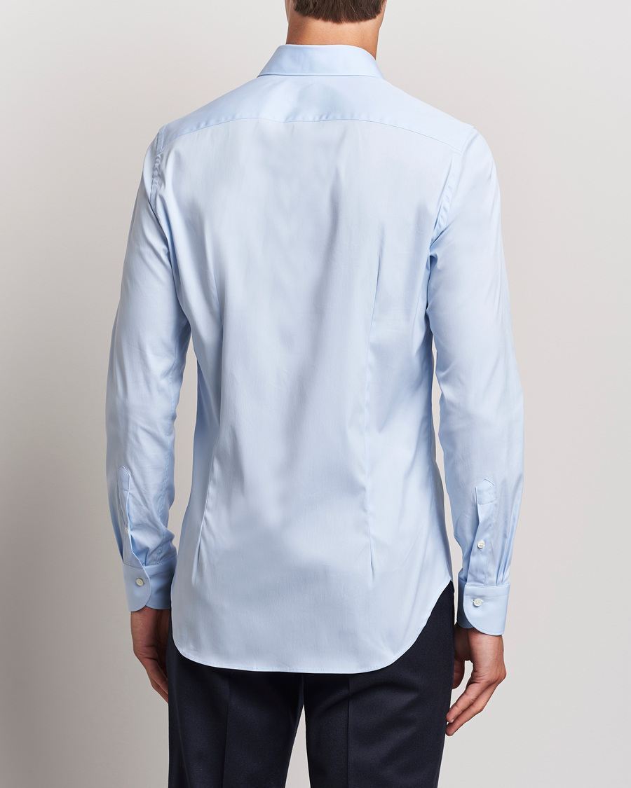 Herr | Skjortor | Canali | Slim Fit Cotton/Stretch Shirt Light Blue