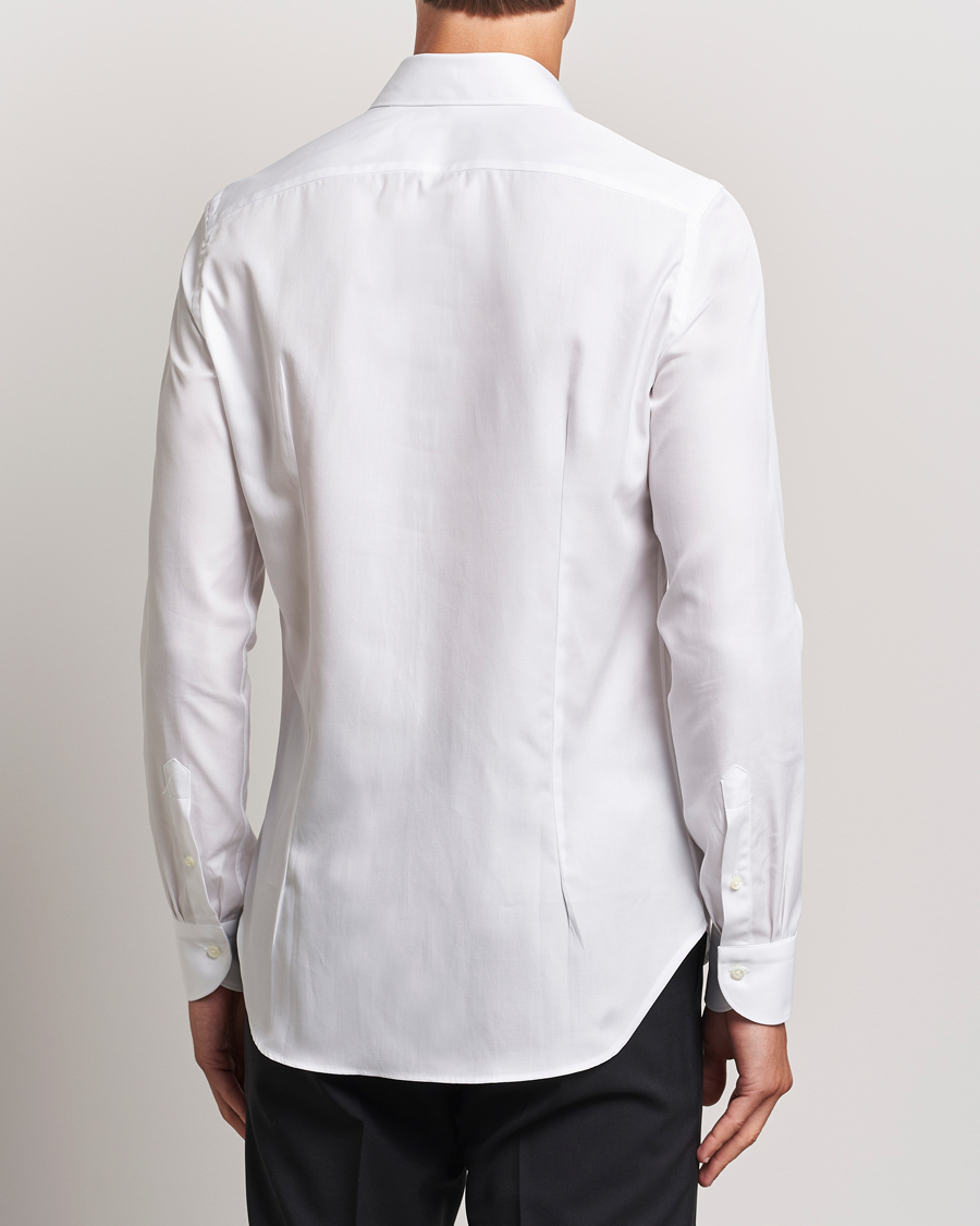 Herr | Skjortor | Canali | Slim Fit Cotton Shirt White