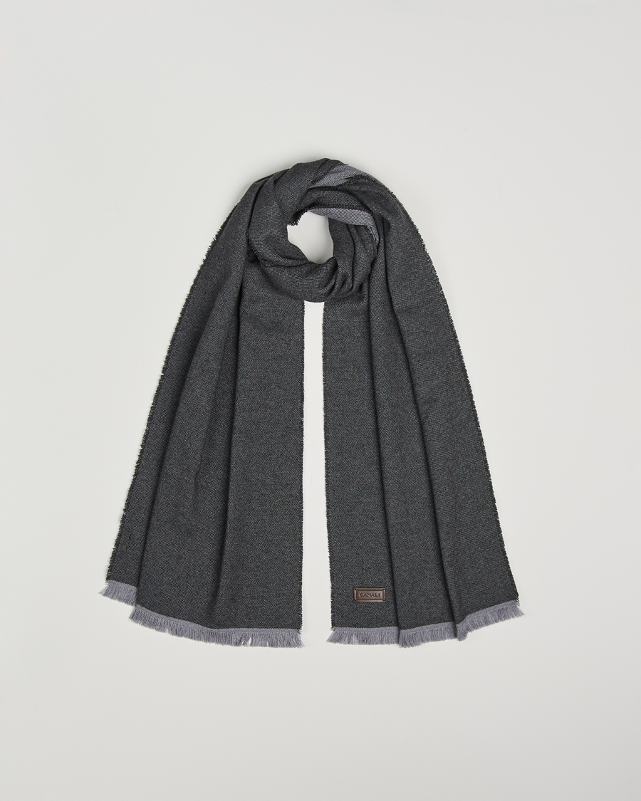 Herr | Canali Wool/Cashmere Scarf Grey Melange | Canali | Wool/Cashmere Scarf Grey Melange