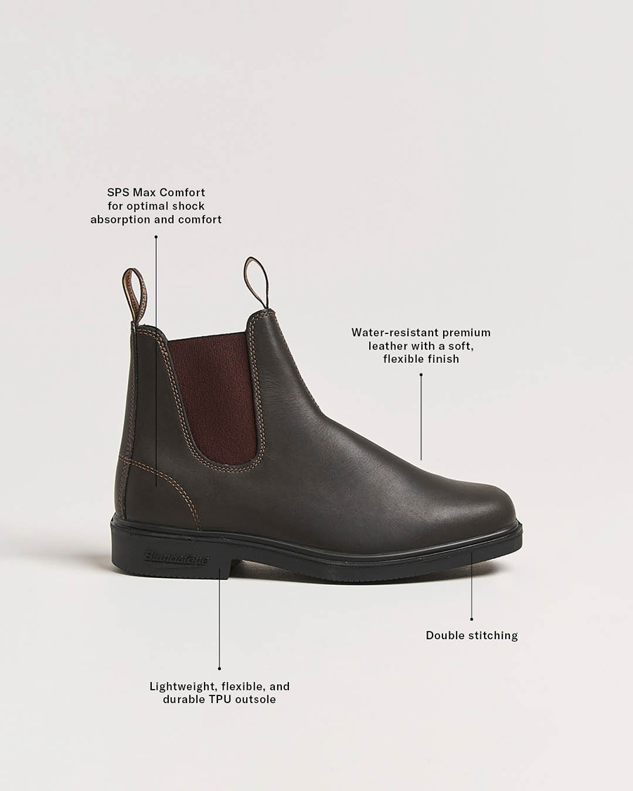 Herr | Kängor | Blundstone | 062 Dress Leather Chelsea Boot Stout Brown
