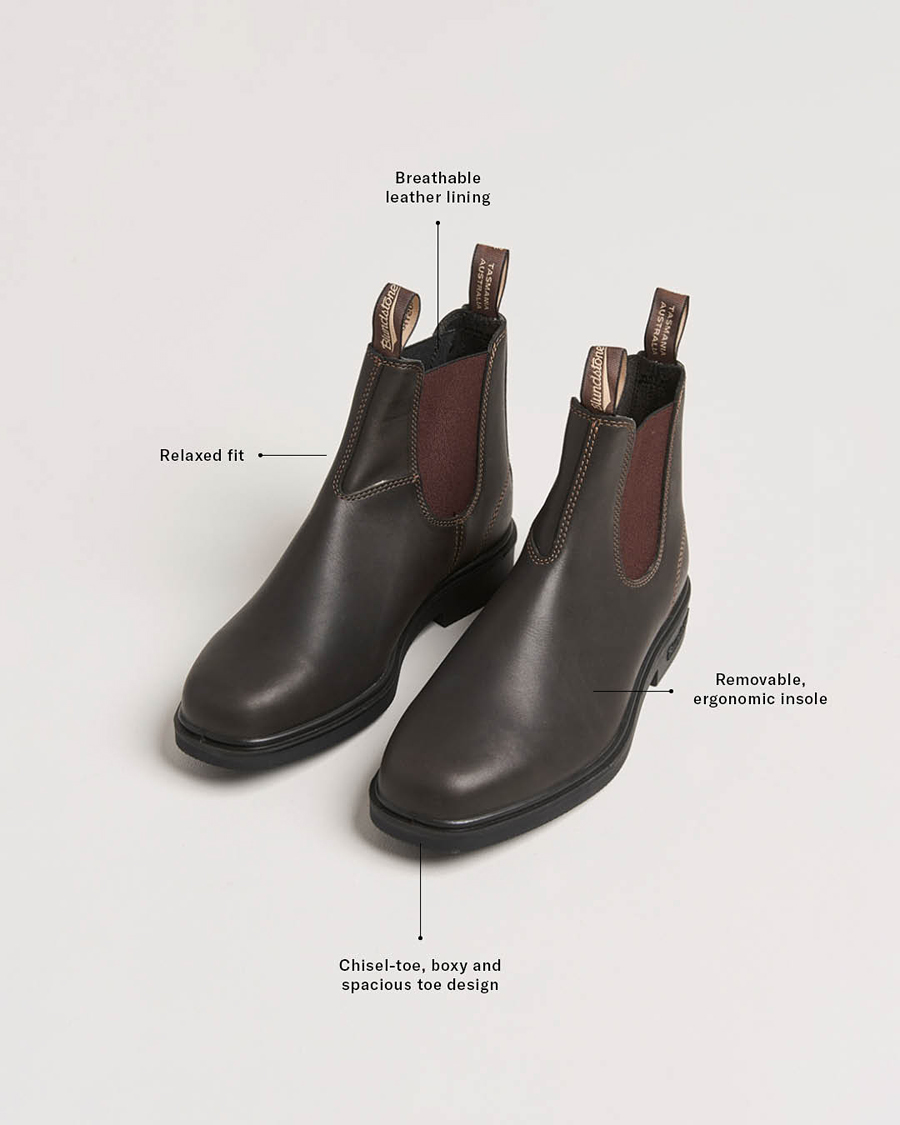 Herr | Kängor | Blundstone | 062 Dress Leather Chelsea Boot Stout Brown