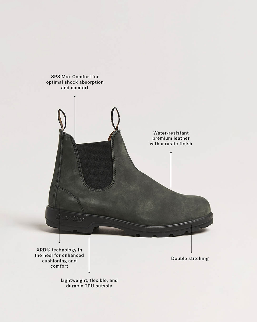 Herr | Kängor | Blundstone | 587 Original Leather Chelsea Boot Rustic Black