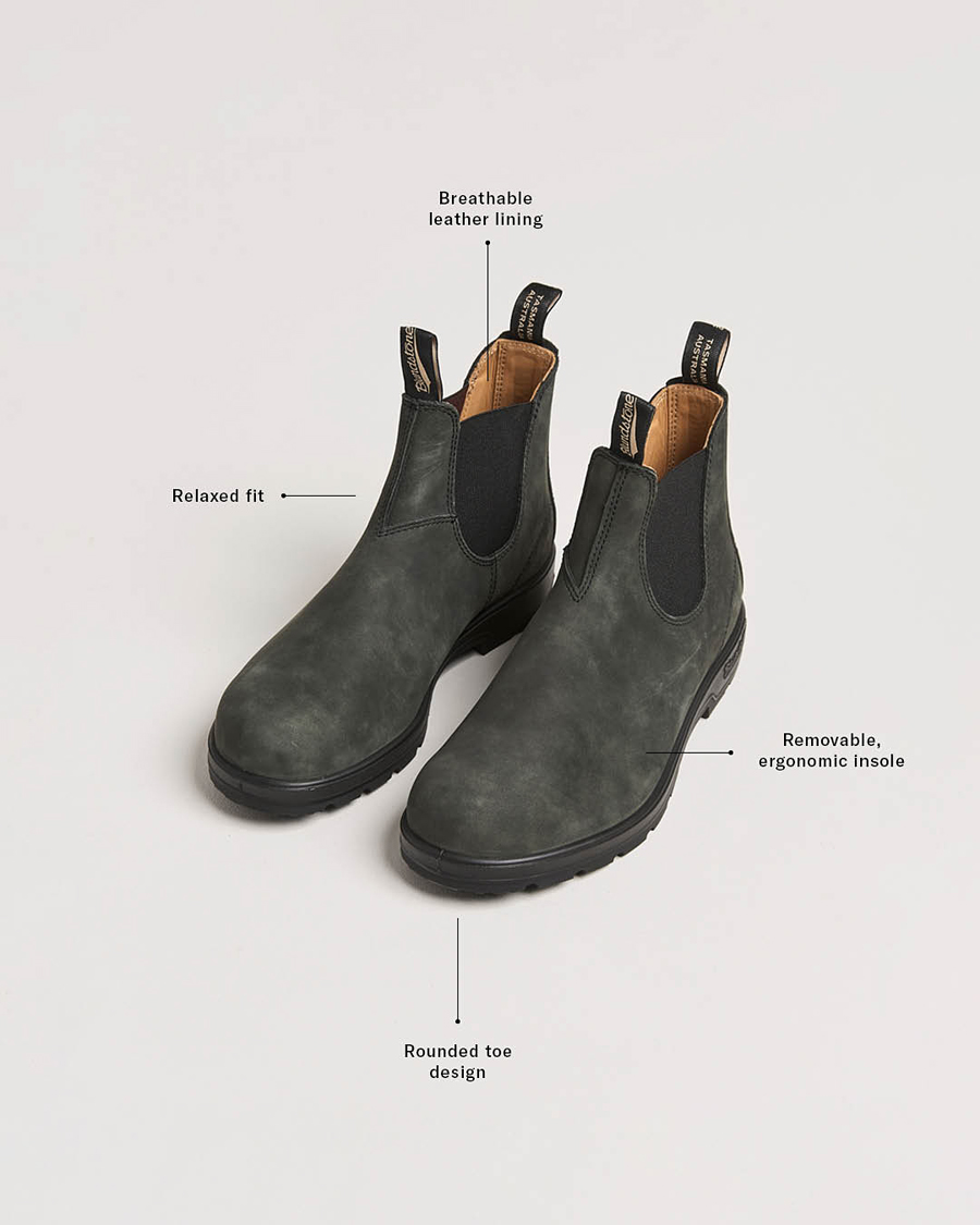 Herr | Kängor | Blundstone | 587 Original Leather Chelsea Boot Rustic Black
