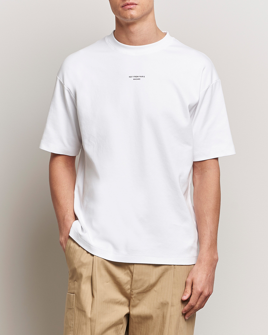 Herr | Nya produktbilder | Drôle de Monsieur | Classic Slogan T-Shirt Optic White