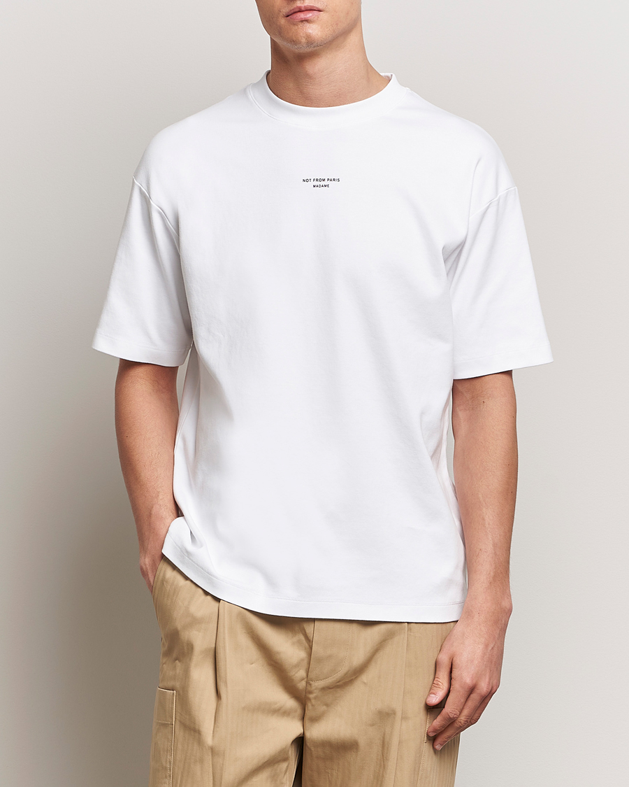 Herr | Senast inkommet | Drôle de Monsieur | Classic Slogan T-Shirt Optic White