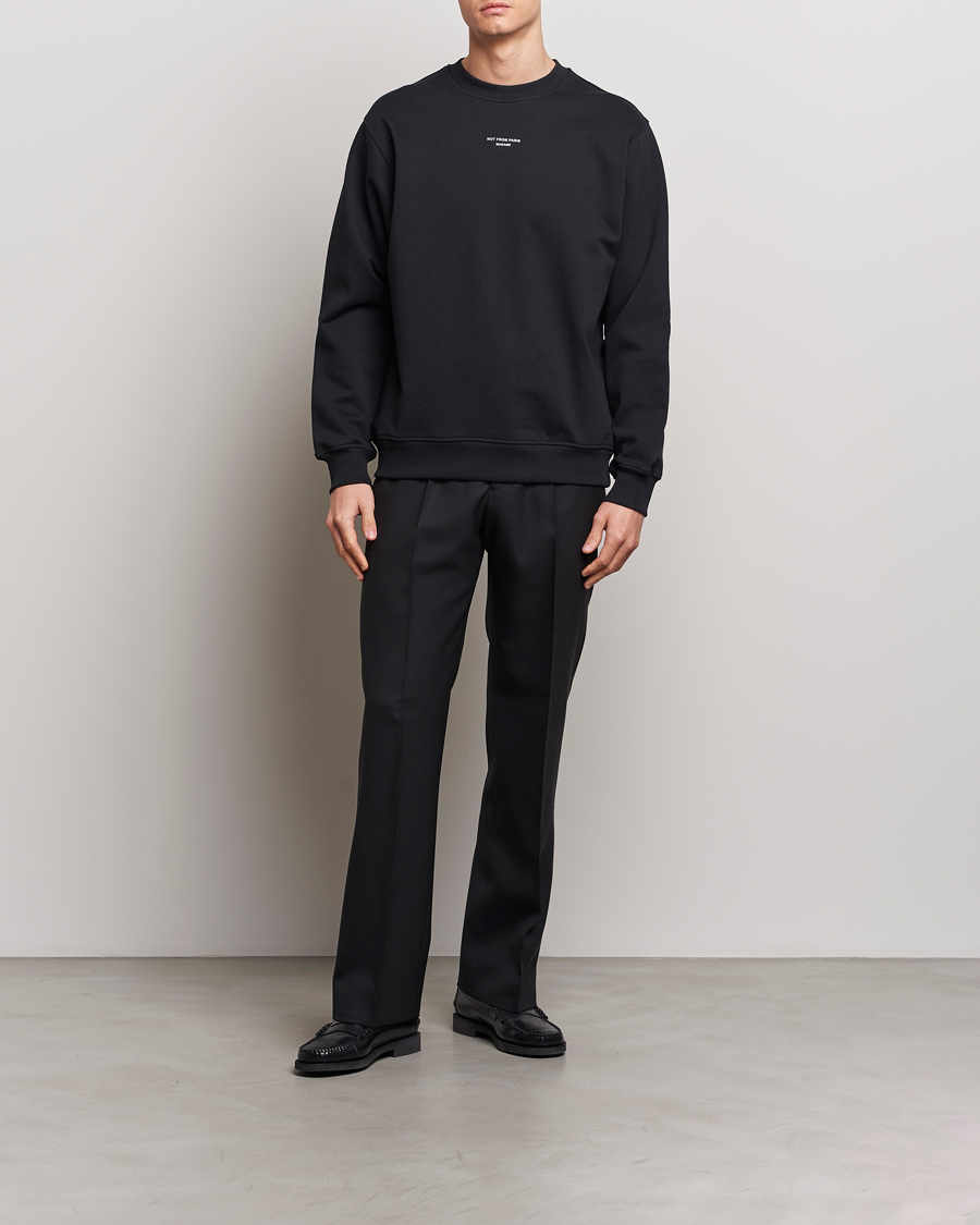 Herr | Tröjor | Drôle de Monsieur | Classic Slogan Sweatshirt Black