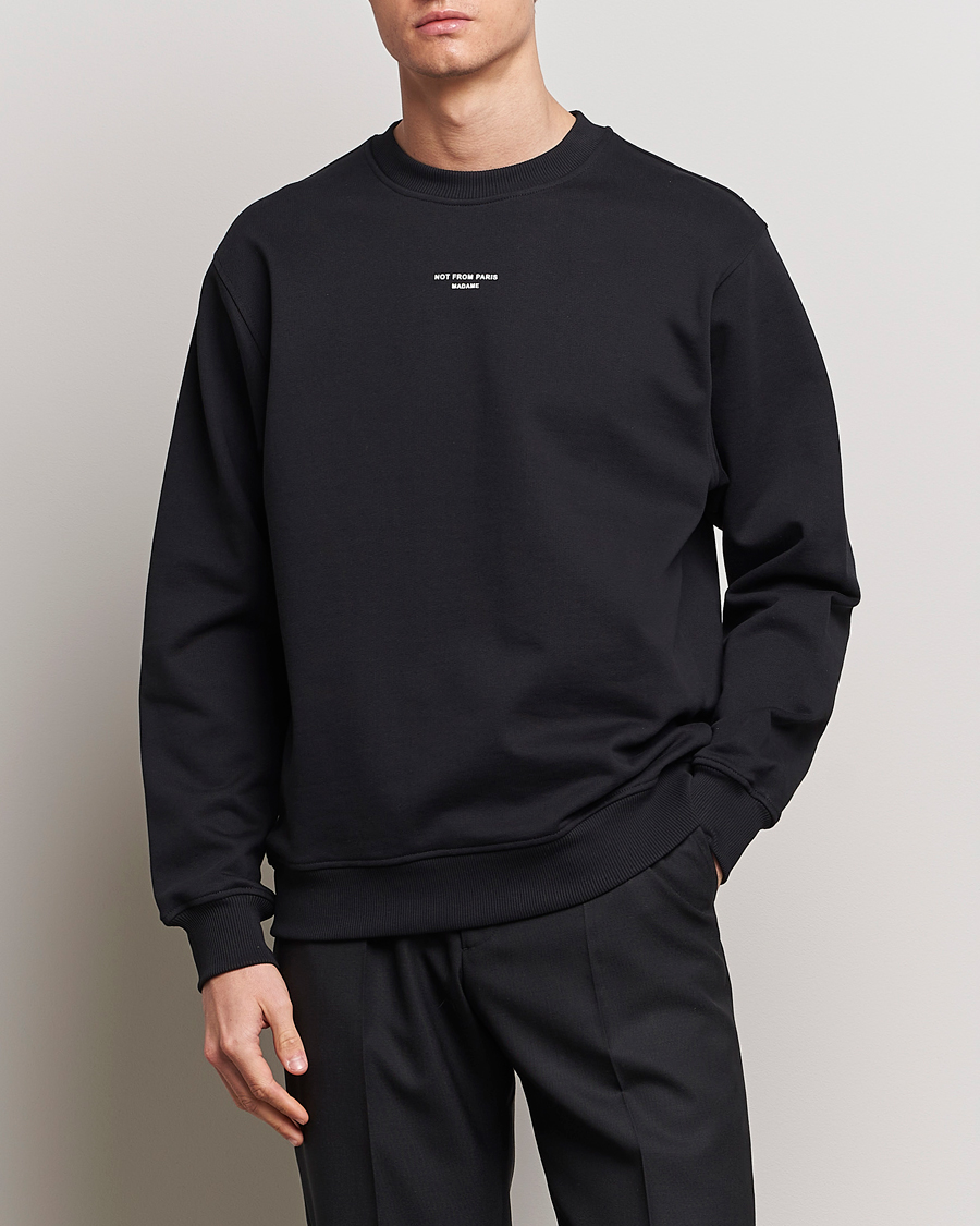 Herr | Sweatshirts | Drôle de Monsieur | Classic Slogan Sweatshirt Black