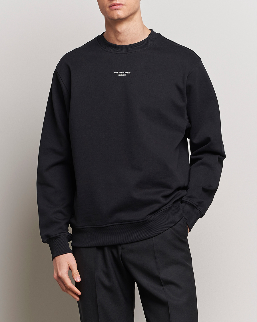 Herr | Avdelningar | Drôle de Monsieur | Classic Slogan Sweatshirt Black