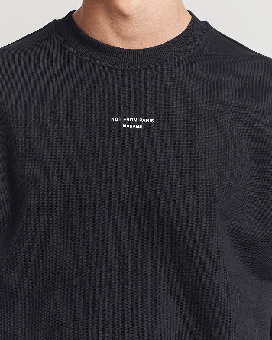 Herr | Tröjor | Drôle de Monsieur | Classic Slogan Sweatshirt Black
